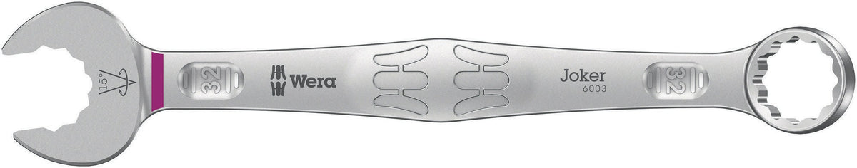 WERA Ringmaulschlüssel 6003 Joker SW 8 mm – Form A, legierter Werkzeugstahl, 15° Rückholwinkel