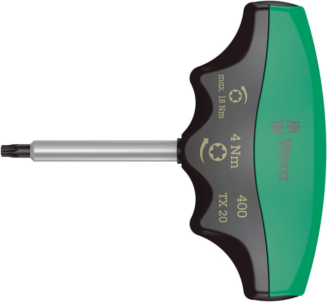 WERA Drehmomentschraubendreher 400 TX TX 20 4 Nm fest eingestellt mit Quergriff