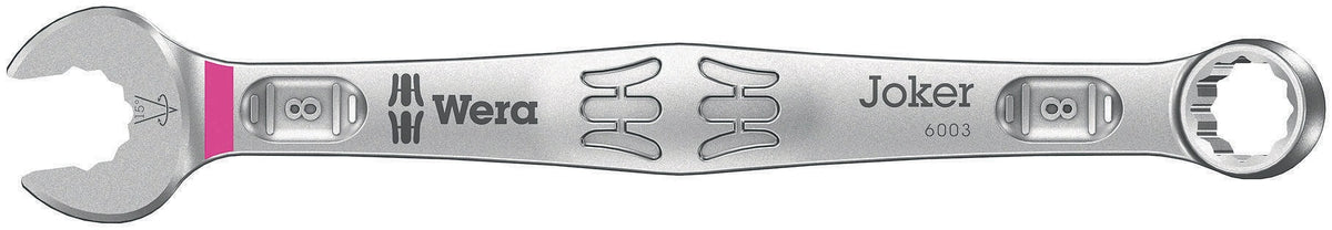 WERA Ringmaulschlüssel 6003 Joker SW 8 mm – Form A, legierter Werkzeugstahl, 15° Rückholwinkel