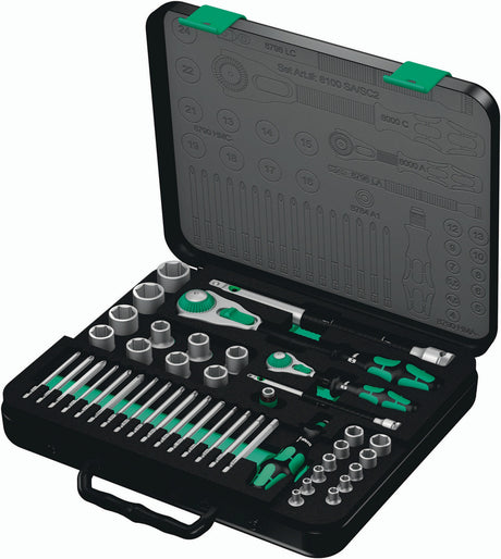 Wera Steckschlüsselsatz 8100 SA/SC 2 Zyklop 43-teilig 1/4 + 1/2 Zoll SW 4-24 mm