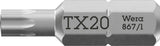Wera Bit 867/1 Z TX6 TORX® 25 mm 1/4"-Sechskant CV-Molybdän zähhart 10 Stück