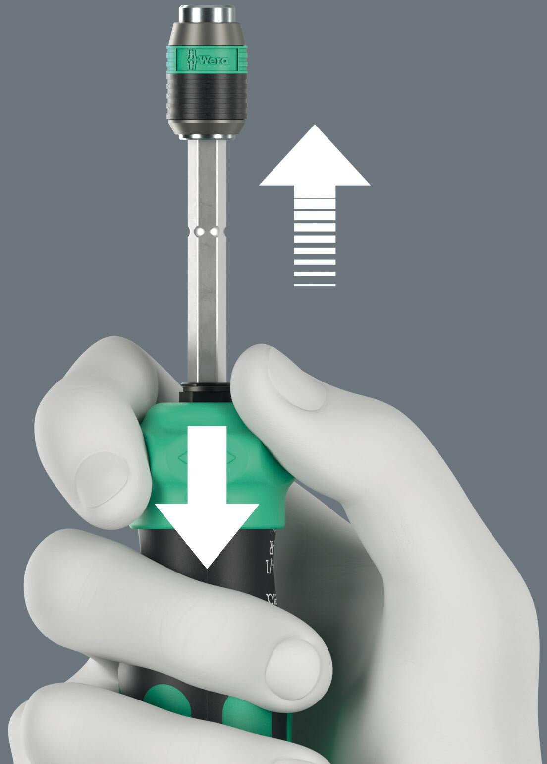 WERA Magazinbithalter Kraftform Kompakt 20 RA-R 6-tlg. mit Ratsche und Rapidaptor