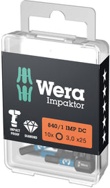 Wera Bit 840/1 IMP DC Hex-Plus 6-kant 3,0 mm, 25 mm, diamantbeschichtet