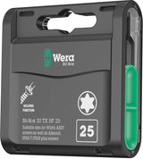 WERA Bit-Box 20 TX HF T 20 L.25mm – 20-teilige Bit-Großpackung mit Haltefunktion