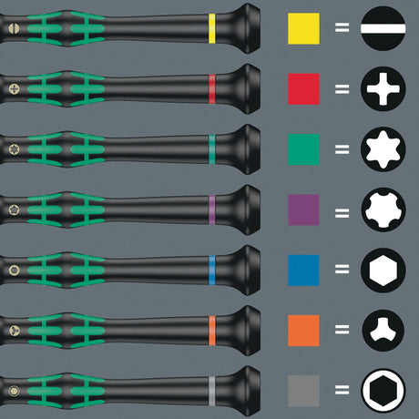 WERA Elektronik-Feinmechanik-Schraubendreher 2050 PH 1, Klingenlänge 80 mm, Kraftform-Micro-Griff