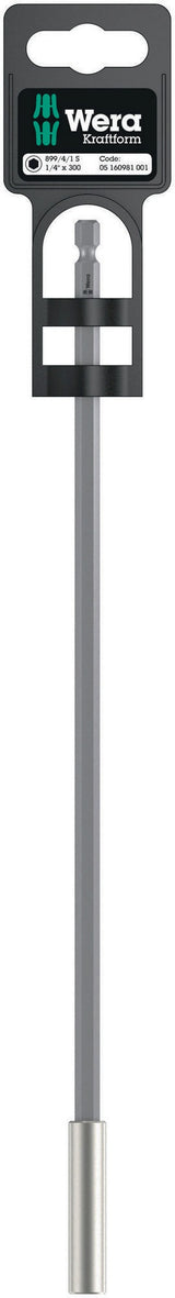 WERA Bithalter 899/4/1 1/4 Zoll mit Magnet und Sprengring, 152 mm