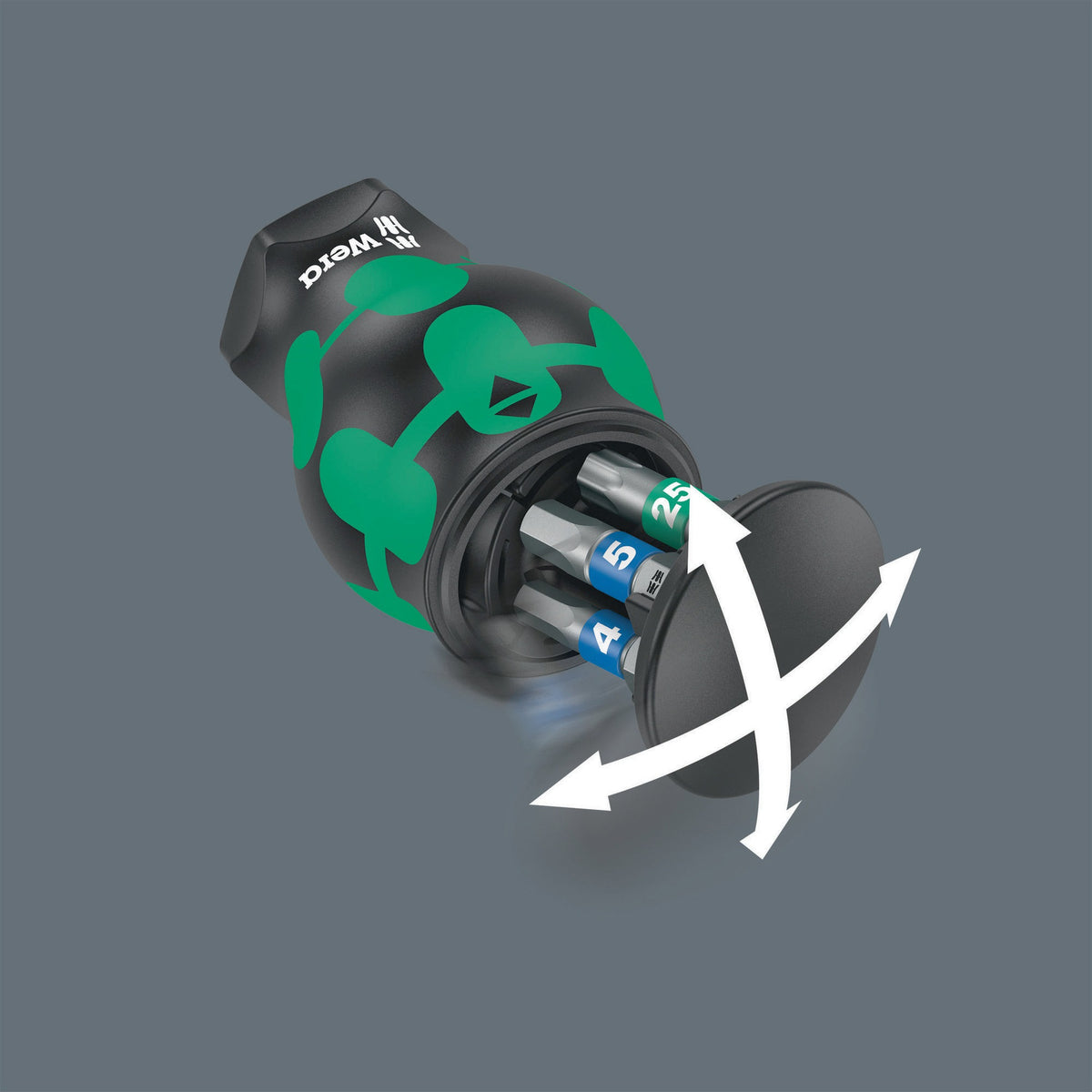 WERA Magazinbithalter K K Stubby Magazin 6-tlg. Schlitz/PH/TORX mit Bit-Depot