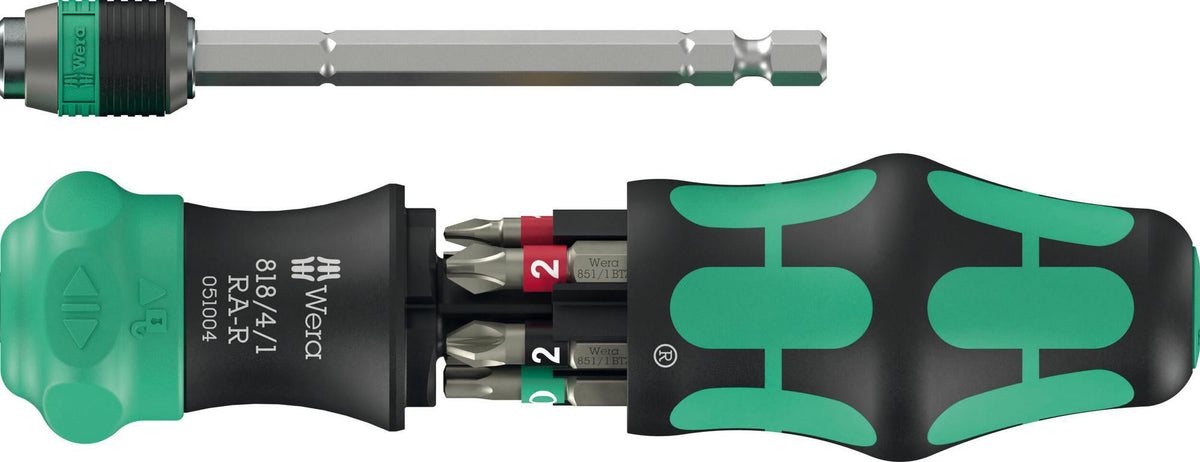 WERA Magazinbithalter Kraftform Kompakt 20 RA-R 6-tlg. mit Ratsche und Rapidaptor