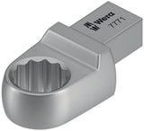 WERA Einsteckringschlüssel 7771 SW 10mm, 9x12mm Aufnahme, CV-Stahl, mattverchromt