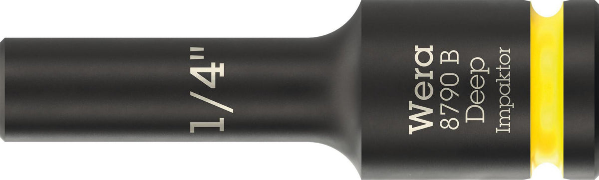 WERA Steckschlüsseleinsatz 8790 B Impaktor Deep 3/8 Zoll, 1 Zoll, 63 mm – Schlagschrauberfest