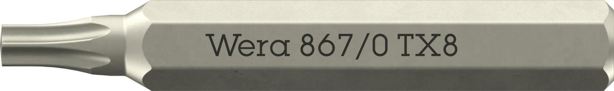 WERA Bit 867/0 Micro TX 10, 30 mm, 4 mm Sechskant, 10er-Pack