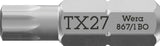 WERA Bit 867/1 Z TX 27 TORX® BO 1/4 Zoll, 25 mm, 10er-Pack