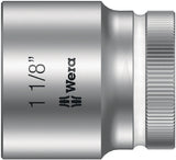 WERA Steckschlüsseleinsatz 8790 HMC Außen-6-kant 1/2 Zoll SW 1 1/8 Zoll L 40 mm