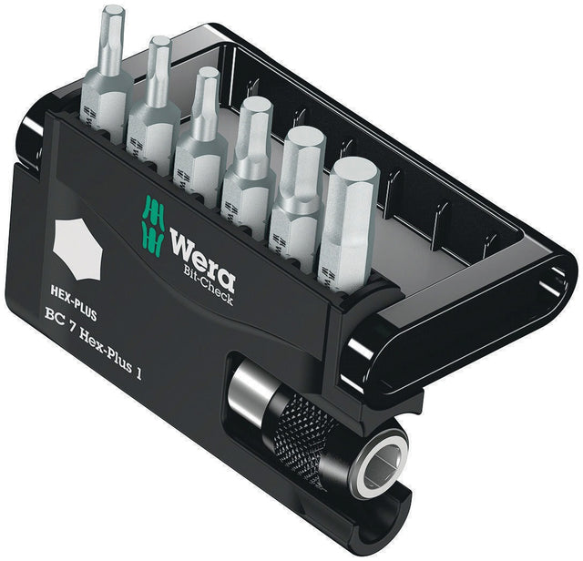 WERA Bitsatz 8040-6/Z Hex-Plus 7-teilig mit Bithalter und Bitbox