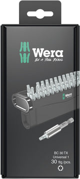 WERA Bit-Check 30 TX Universal Bitsortiment 30-teilig mit Universalhalter