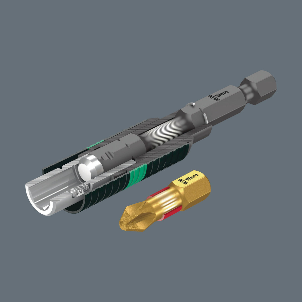 WERA Bit 851/4 BDC PH 2 diamantbeschichtet BiTorsion 50 mm