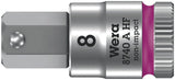 WERA Steckschlüsseleinsatz 8740 A HF 1/4 Zoll SW 5/16 Zoll mit Haltefunktion und Farbleitsystem