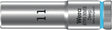 WERA Steckschlüsseleinsatz 8790 HMB Deep 3/8 Zoll 11 mm – Take it easy Farbkennzeichnung, Chrom-Vanadium
