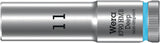 WERA Steckschlüsseleinsatz 8790 HMB Deep 3/8 Zoll 11 mm – Take it easy Farbkennzeichnung, Chrom-Vanadium
