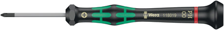 WERA Elektronik-Feinmechanik-Schraubendreher 2050 PH 1, Klingenlänge 80 mm, Kraftform-Micro-Griff