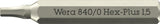 WERA Bit 840/0 Micro 0,9 mm – Hex-Plus Innensechskant-Bit, 30 mm Länge, 10er-Pack