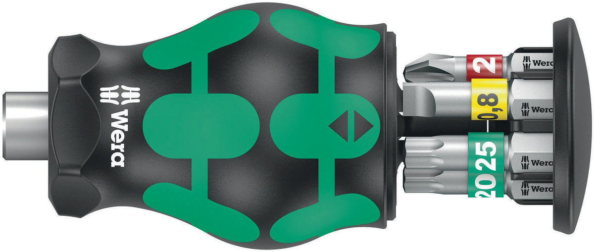 WERA Magazinbithalter K K Stubby Magazin 6-tlg. Schlitz/PH/TORX mit Bit-Depot