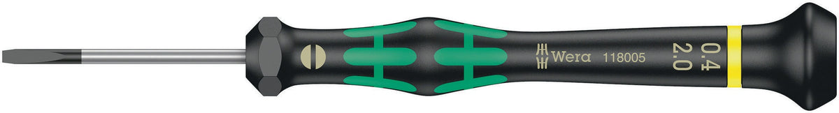 WERA Elektronik-Feinmechanik-Schraubendreher 2035, 3 mm Klinge, 80 mm, Kraftform-Micro-Griff