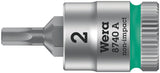 WERA Schraubendrehereinsatz 8740 A 1/4 Zoll Innensechskant SW 2,0 mm, Länge 28 mm, Zyklop Bitnuss