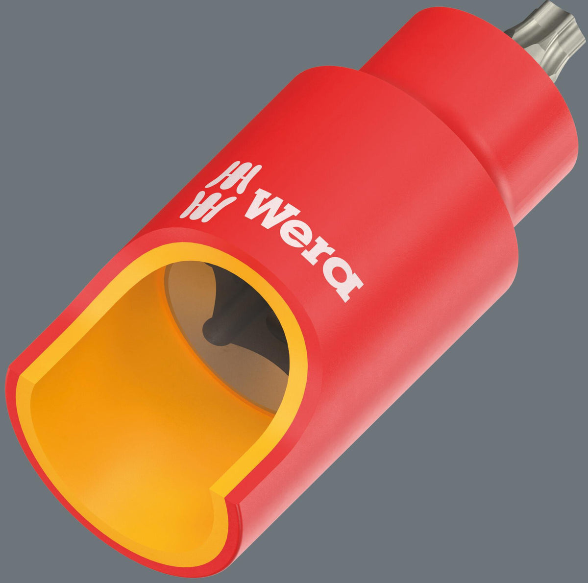 WERA Steckschlüsseleinsatz 8767 A VDE HF 1/4 Zoll TX 10, 36 mm – Isoliert, mit Haltefunktion