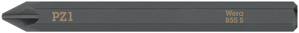 WERA Bit 851 S PH 1 x 70 mm, 1/4 Zoll Sechskant, 5er-Pack