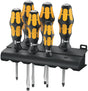 WERA Schraubendrehersatz 932/6 6-tlg. Schlitz/PH mit 2K-Griff und Wandhalter