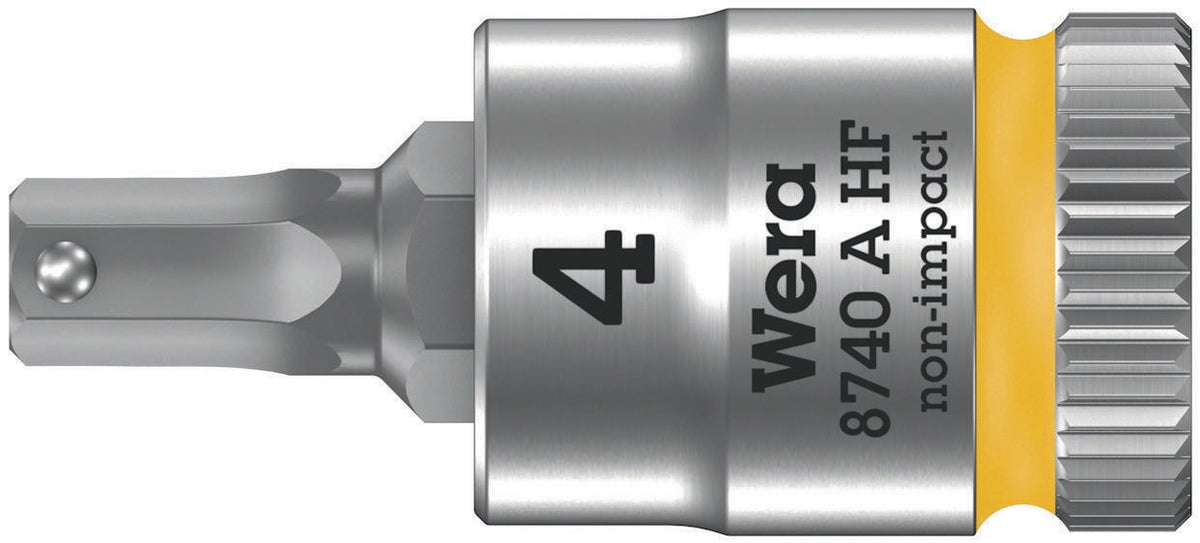 WERA Steckschlüsseleinsatz 8740 A HF 1/4 Zoll SW 5/16 Zoll mit Haltefunktion und Farbleitsystem