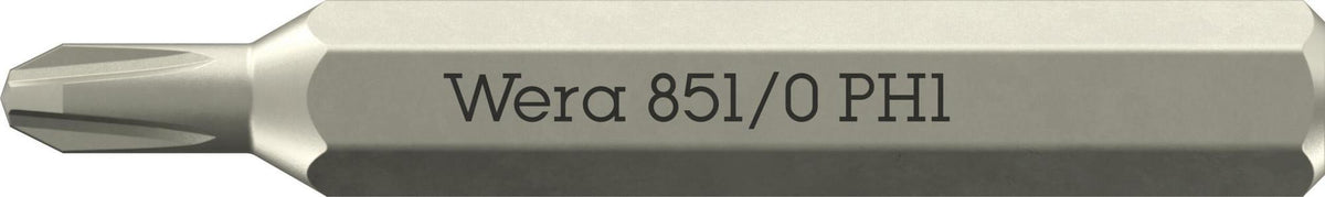 WERA Bit 851/0 Micro PH 0, 30 mm, 4 mm Sechskant