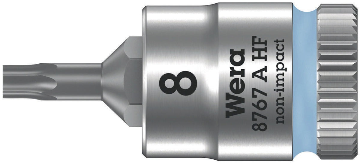 WERA Steckschlüsseleinsatz 8767 A HF TORX® 1/4 Zoll T10, 28 mm, mit Haltefunktion