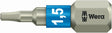 WERA Bit 3840/1 TS 1/4 Zoll 1,5 mm Innensechskant Torsion Hex-Plus Edelstahl 25 mm