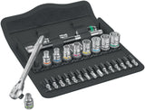 WERA Steckschlüsselsatz 8100 SA 7 Zyklop 28-tlg. 1/4 Zoll SW 5-13 mm mit 76-Zahn-Knarre