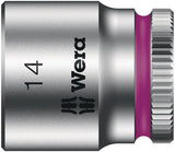 WERA Steckschlüsseleinsatz 8790 HMA Außen-6-kant SW 1/4 Zoll Länge 23 mm mit Take it easy Farbkennzeichnung