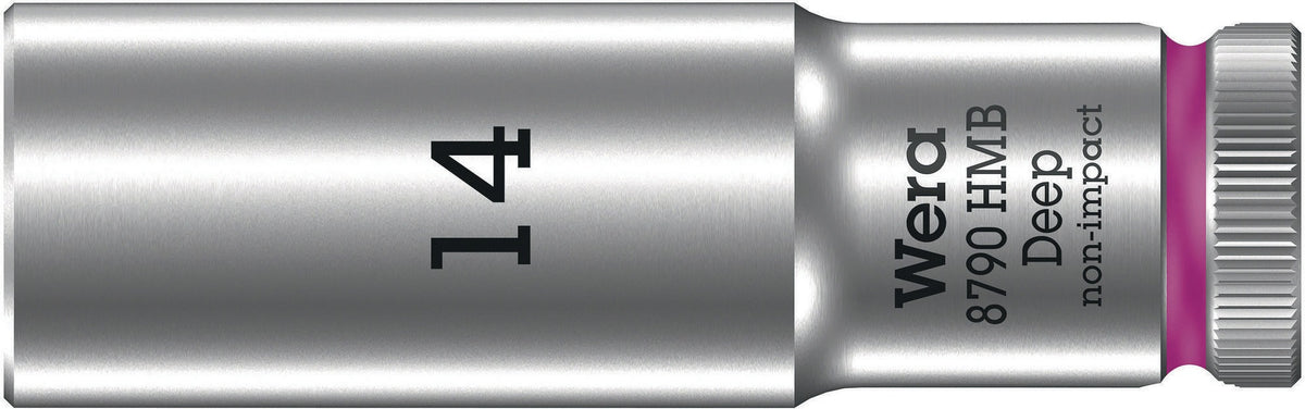 WERA Steckschlüsseleinsatz 8790 HMB Deep 3/8 Zoll 11 mm – Take it easy Farbkennzeichnung, Chrom-Vanadium