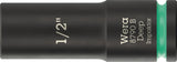 WERA Steckschlüsseleinsatz 8790 B Impaktor Deep 3/8 Zoll, 1 Zoll, 63 mm – Schlagschrauberfest
