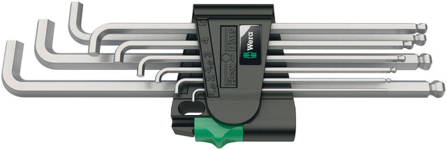 Wera Winkelschlüsselsatz 950 PKLS/9 SM SB – 9-teilig, extra kurzer Schenkel, Hex-Plus, Kugelkopf