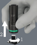WERA Steckschlüsselsatz 8790 B Impaktor Deep Imperial Set 1, 13-teilig, 3/8 Zoll, schlagschrauberfest