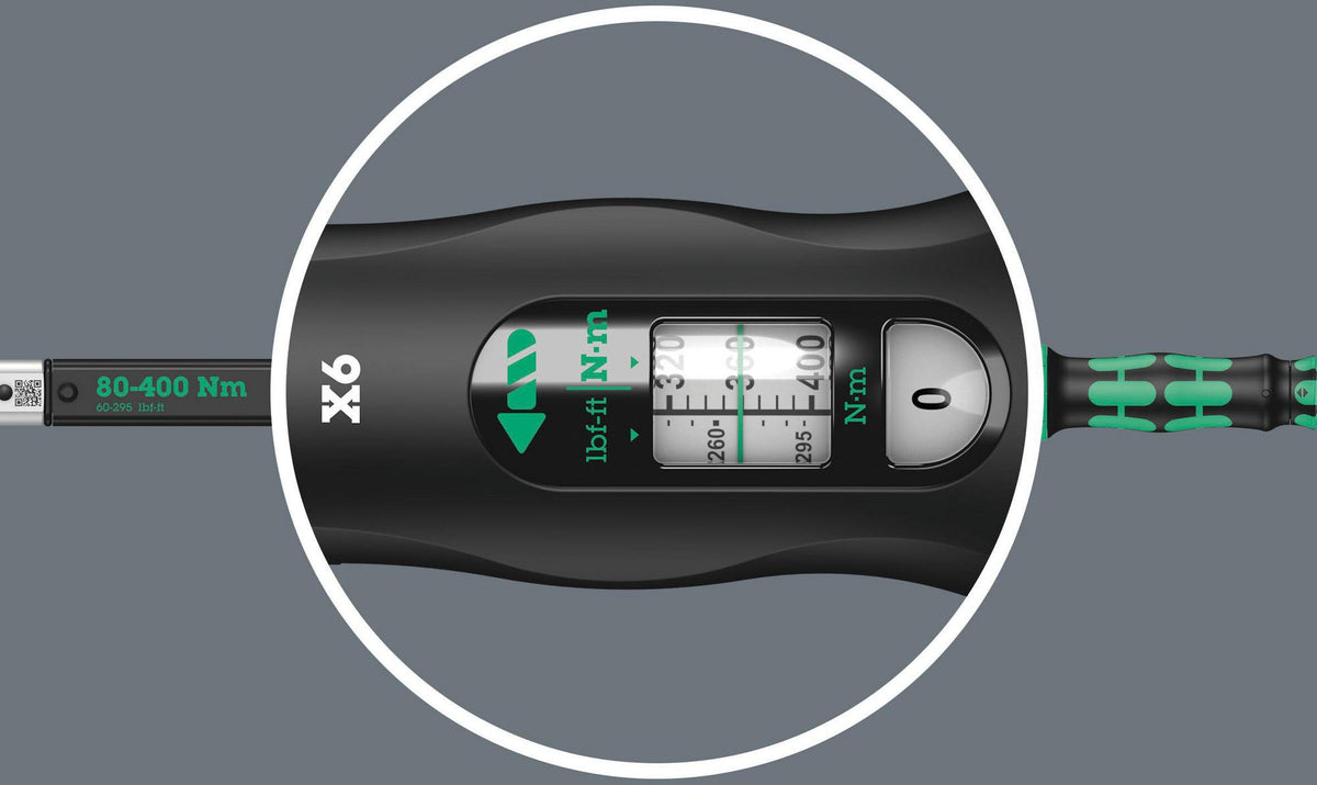 WERA Drehmomentschlüssel Click-Torque X 1, 2,5-25 Nm, 9x12 mm, automatisch auslösend, ±4 % Genauigkeit