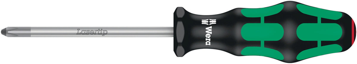 WERA Schraubendreher 350 PH Gr. PH 0 mit 2K-Kraftform-Griff und Lasertip