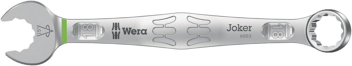 WERA Ringmaulschlüssel 6003 Joker SW 8 mm – Form A, legierter Werkzeugstahl, 15° Rückholwinkel
