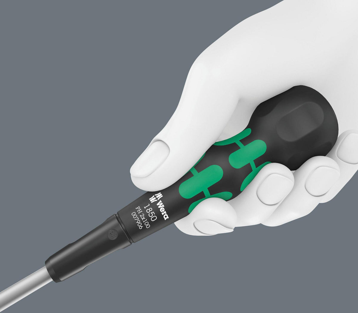 WERA Schraubendreher 1850 PH PH 1 Kreuzschlitz mit Lasertip und Kraftform Ball-Grip