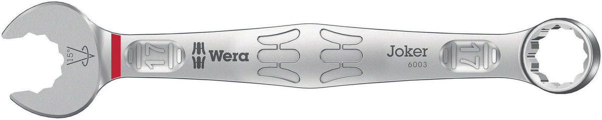 WERA Ringmaulschlüssel 6003 Joker SW 8 mm – Form A, legierter Werkzeugstahl, 15° Rückholwinkel