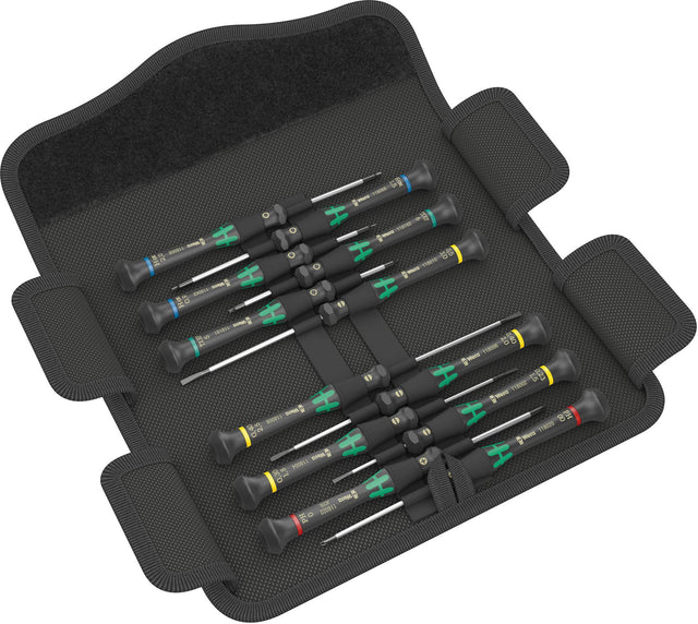 WERA Feinmechanikerschraubendreher-Satz K Micro-Set/12 SB 1, 12-teilig, Schlitz/PH/6-KT./TORX®