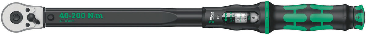 WERA Drehmomentschlüssel Click-Torque A 5 1/4 Zoll 2,5-25 Nm mit hör- und fühlbarem Auslösesignal