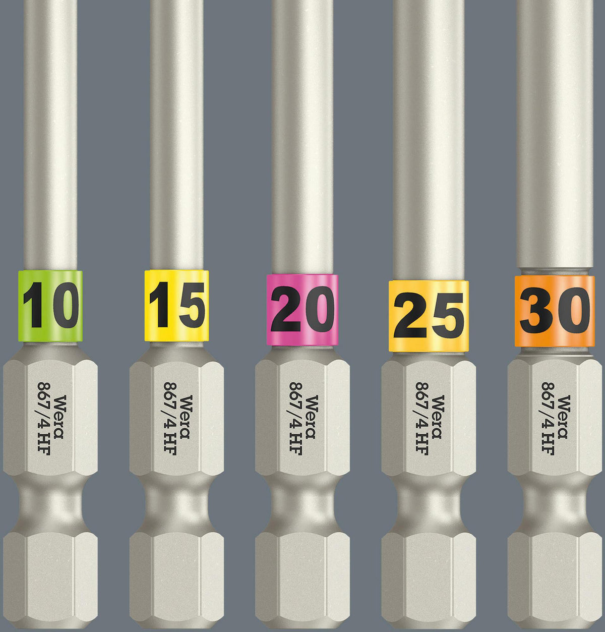 WERA Bit 867 TORX® HF 1/4 Zoll TX 10, 25 mm, mit Farbleitsystem, 10er-Pack