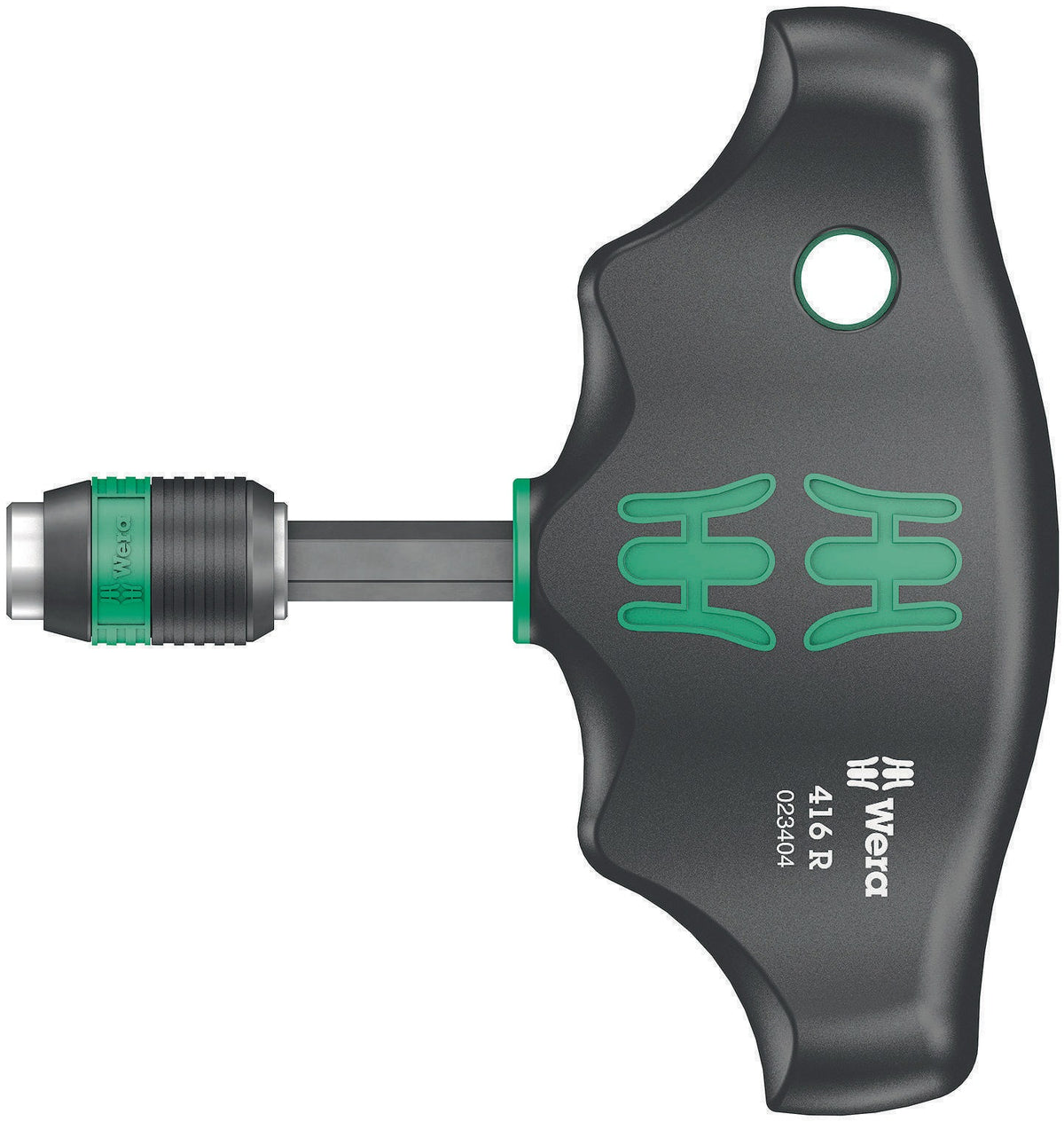WERA Quergriff-Bithandhalter 416 R mit Rapidaptor Schnellwechselfutter 1/4 Zoll x 45 mm